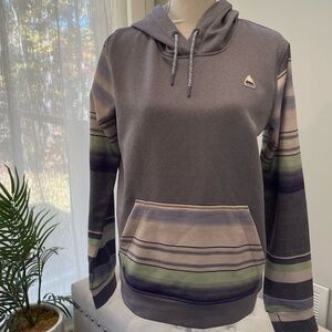 Barely used Burton pullover hoodie - Striped with Pocket, Thumb Key